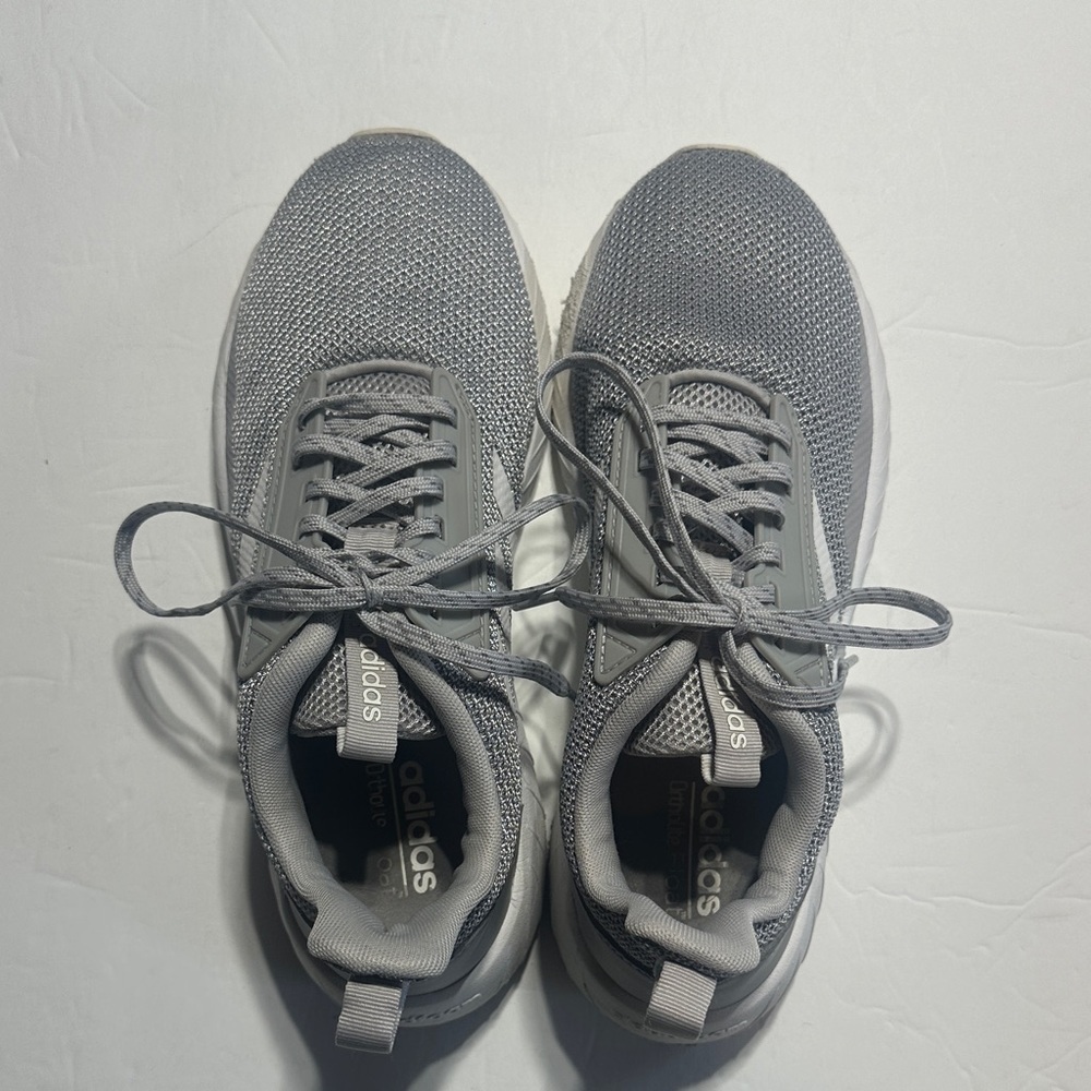 adidas Questar Drive Grey and white mesh Athletic Sneakers ortholite float sz 8 - Picture 1 of 8